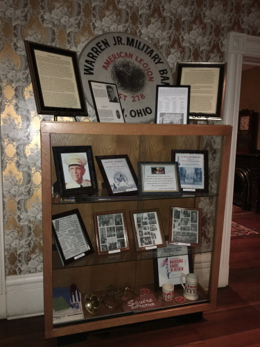 WJMB Display at The Kinsman House in downtown Warren Ohio - cabinet display